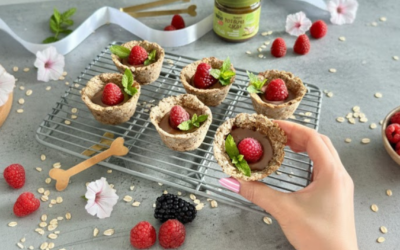 Tarteletki z kremem pistacjowo-kakaowym