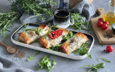 Krokiety z kapustą i grzybami w cieście filo