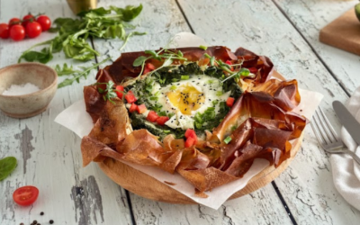 Filo ze szpinakiem i jajkiem